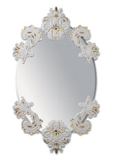 Oval Wall Mirror Without Frame, Golden Luster - Limited Edition